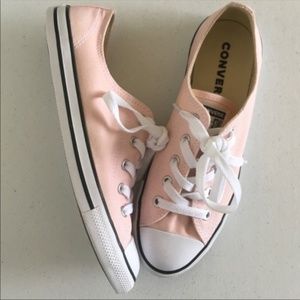 Dainty light pink converse all stars